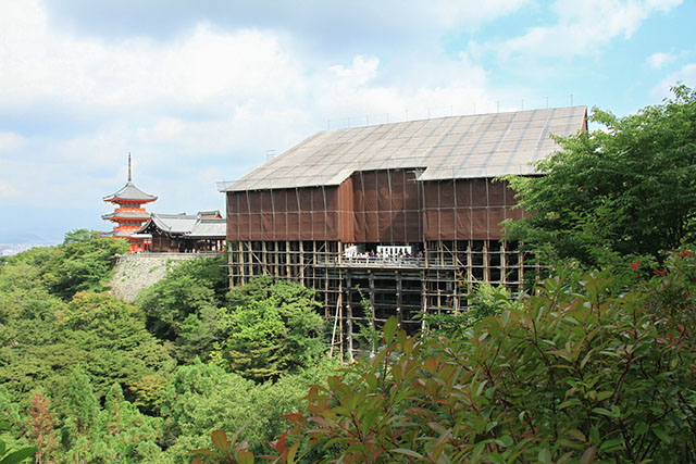工事中の清水寺2017/07/14