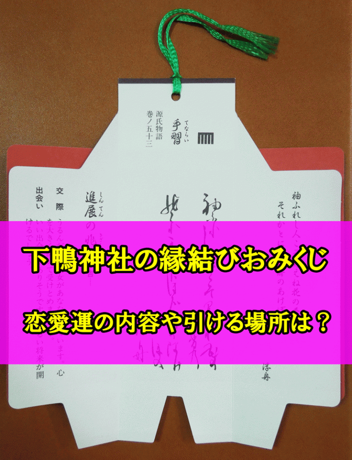 下鴨神社縁結びの源氏物語おみくじアイキャッチ